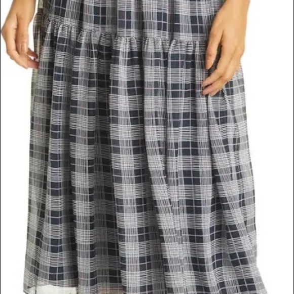 Club Monaco Crossback Midi Dress in Rose Plaid Size 2 NWT - Picture 11 of 13